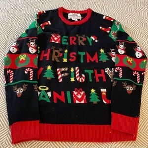 Merry Christmas ya filthy animal sweater sz Lg